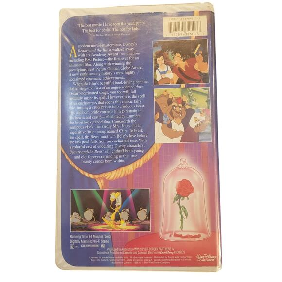 Beauty and the Beast VHS 1991 Vintage Good Condition - Picture 2 of 3